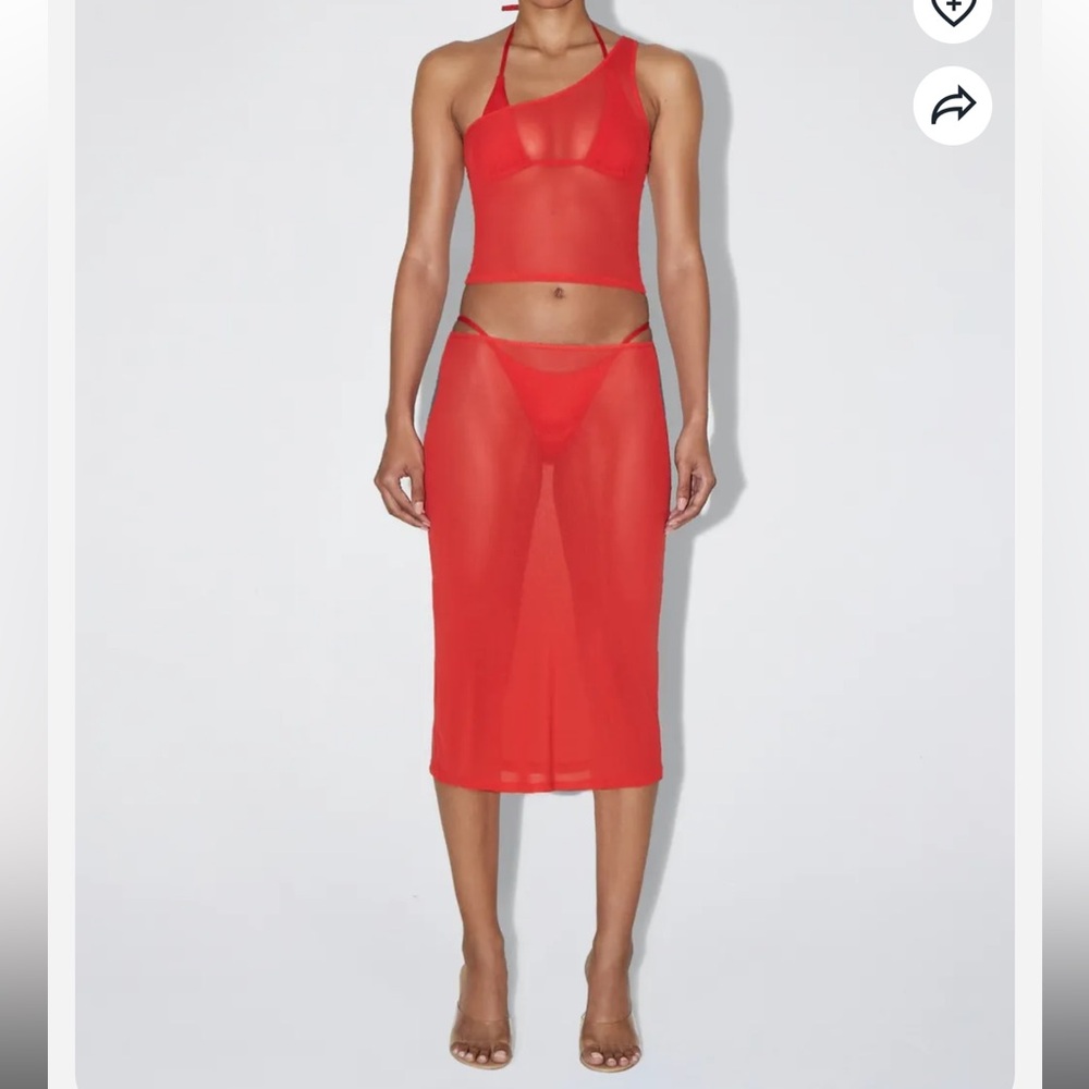 KHY MESH MIDI SKIRT - Picture 2 of 8